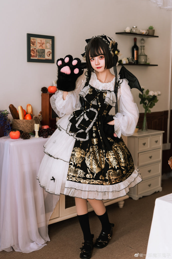 Gilded Fairy Town Lolita Original Printed JSK Dress