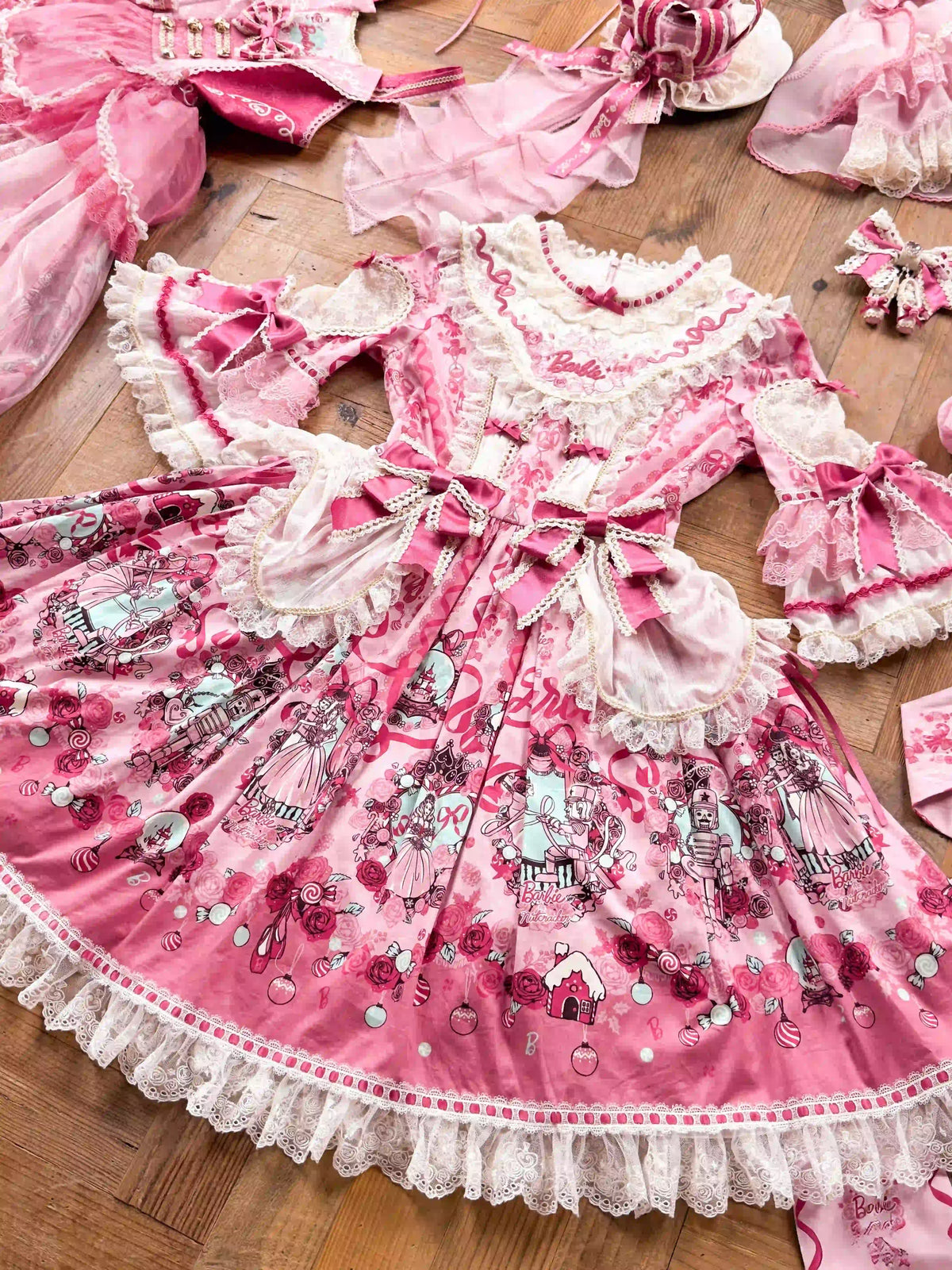 Nutcracker x Barbie Collab Original Lolita Elegant Printed OP Dress