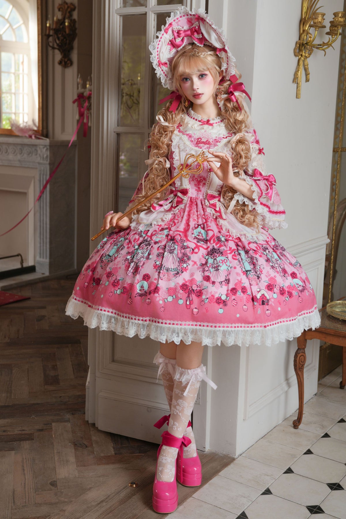 Nutcracker x Barbie Collab Original Lolita Elegant Printed OP Dress