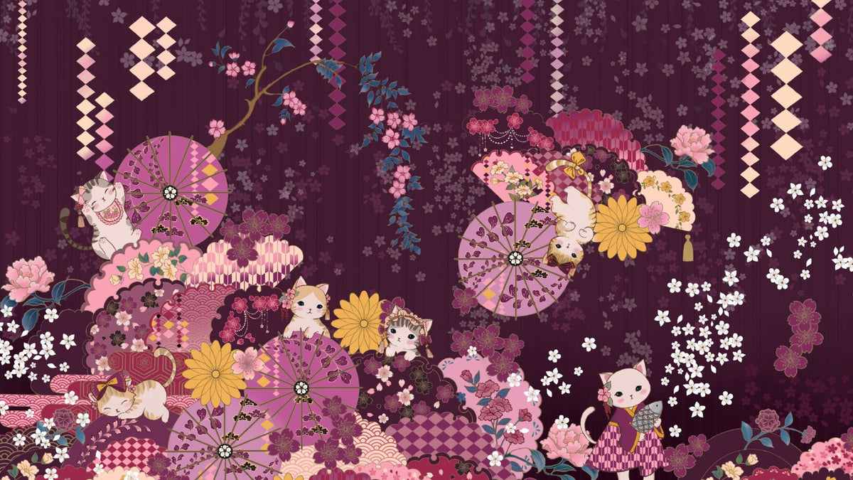 Sakura Cat Isle Lolita Empire Waist Wa-Style JSK Full Set