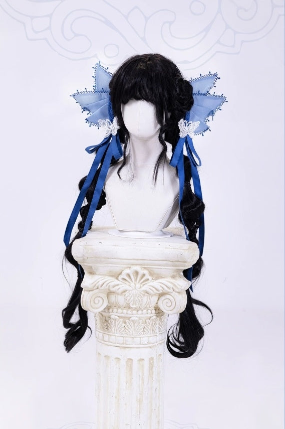 Butterfly Blue and White Porcelain Classic Lolita Accessories Set