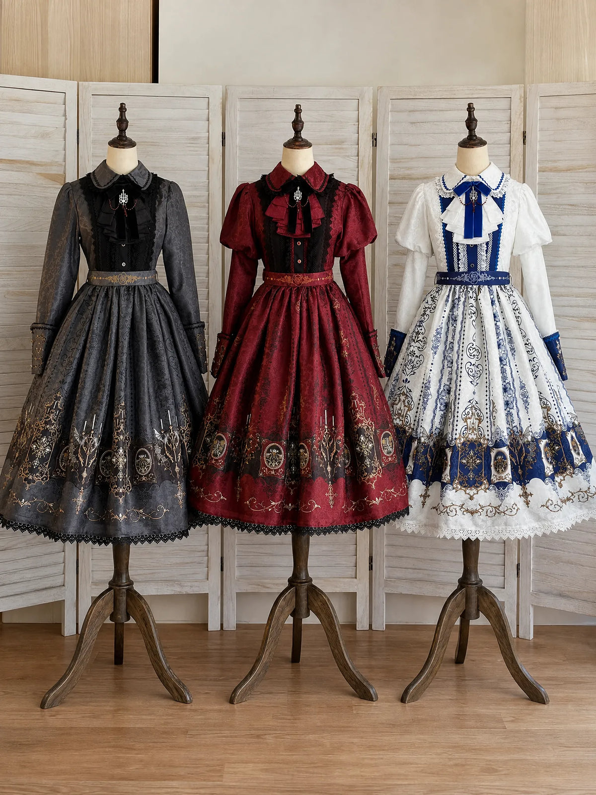 Blood Night Lamplighter Gothic Vintage Lolita OP Dress & SK Skirt