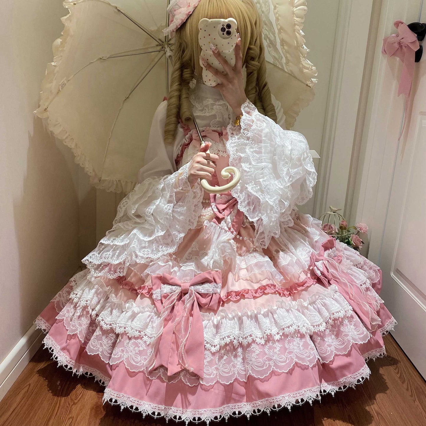 Lolita Doll Like Embroidered Lace JSK Dress LS1019