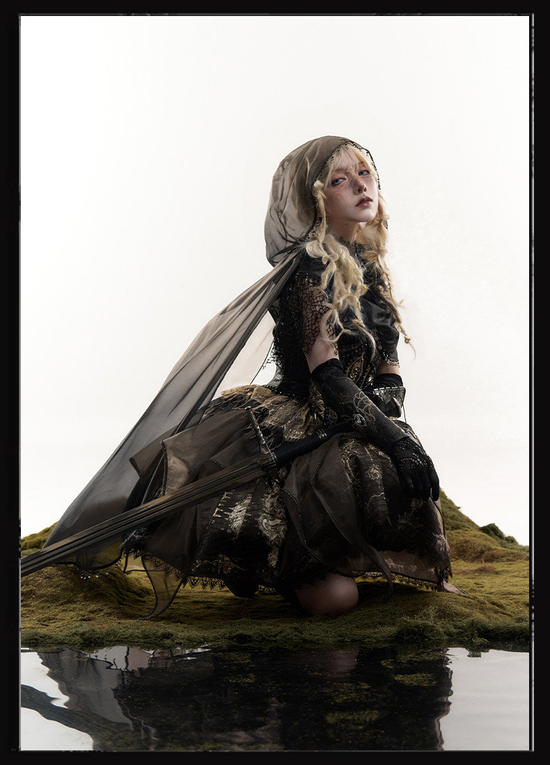 Dragon Bone Gothic Lolita Wasteland Tone JSK Dress