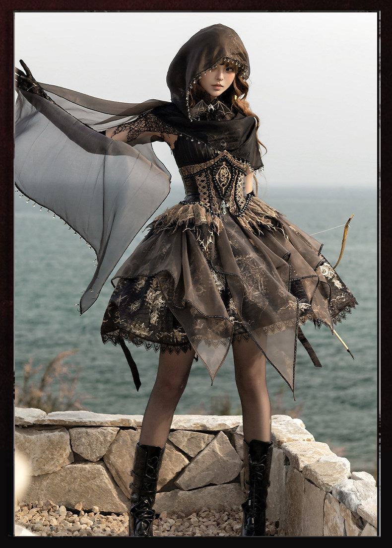 Dragon Bone Gothic Lolita Wasteland Tone JSK Dress