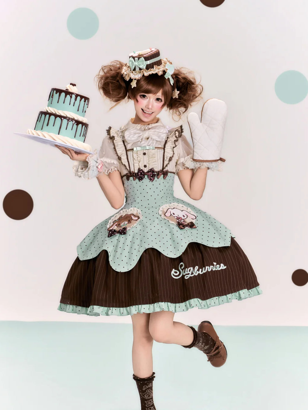 Sugarbunnies Collaboration Chef Hat & Panel Cut JSK Dress
