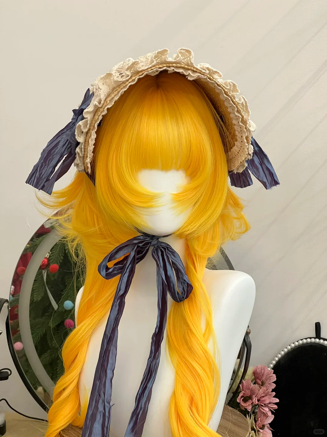 Y2K Golden Jellyfish Long Wavy Wig