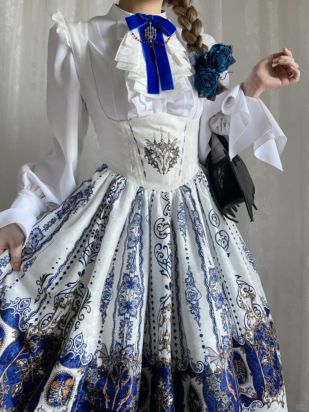 Blood Night Lamplighter Gothic Vintage Lolita Bustier JSK Dress