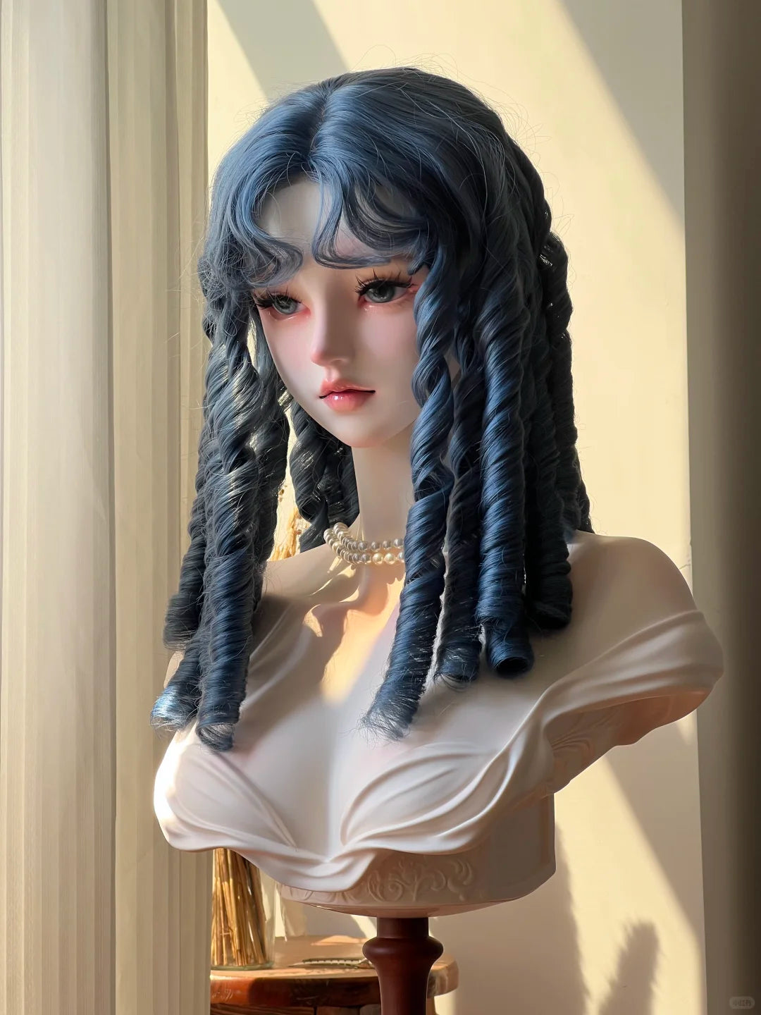 Lolita Grey Ombre Long Dreamy Curl Lace Front Cosplay Wig