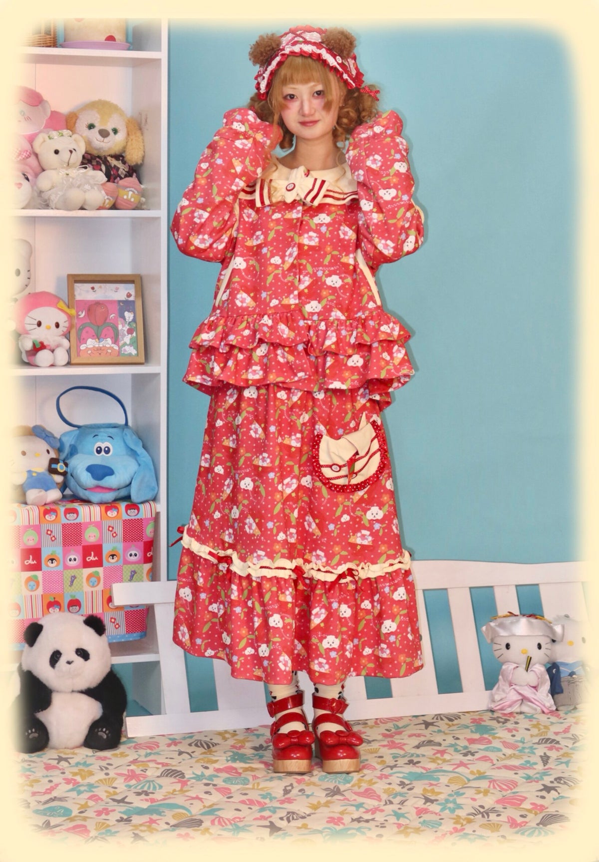 Dessert Tea Lolita Original Printed Sweatshirt & Skirt Set