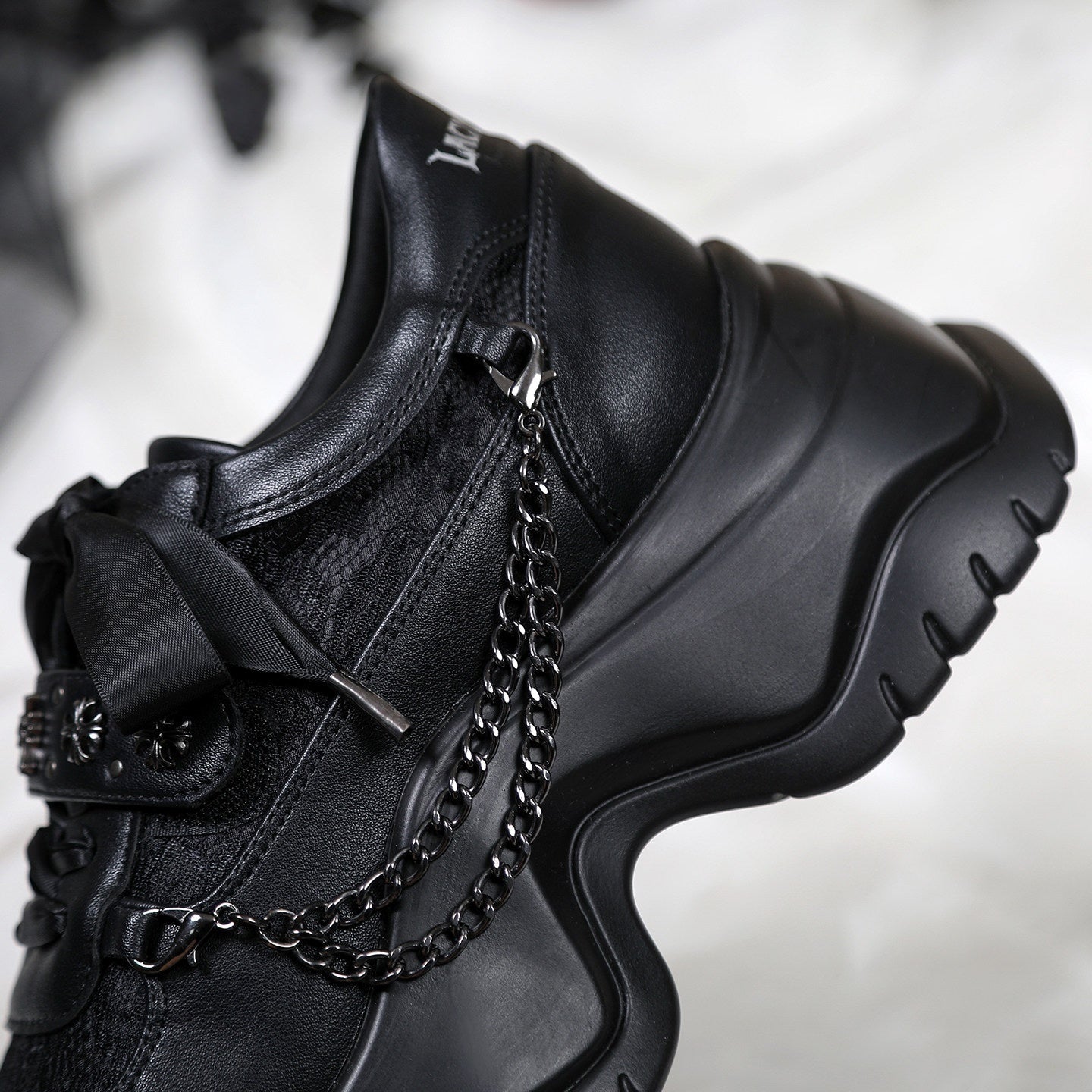 Twin Night Veil Gothic Lolita Round-Toe Sneakers