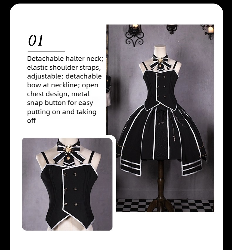 Lolita Cavalier Aesthetic Outfit Set LO1007