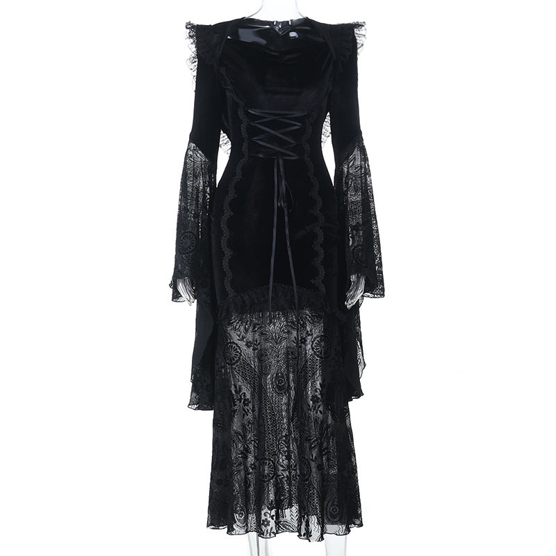 Lolita Gothic dark cloak dress LG1014