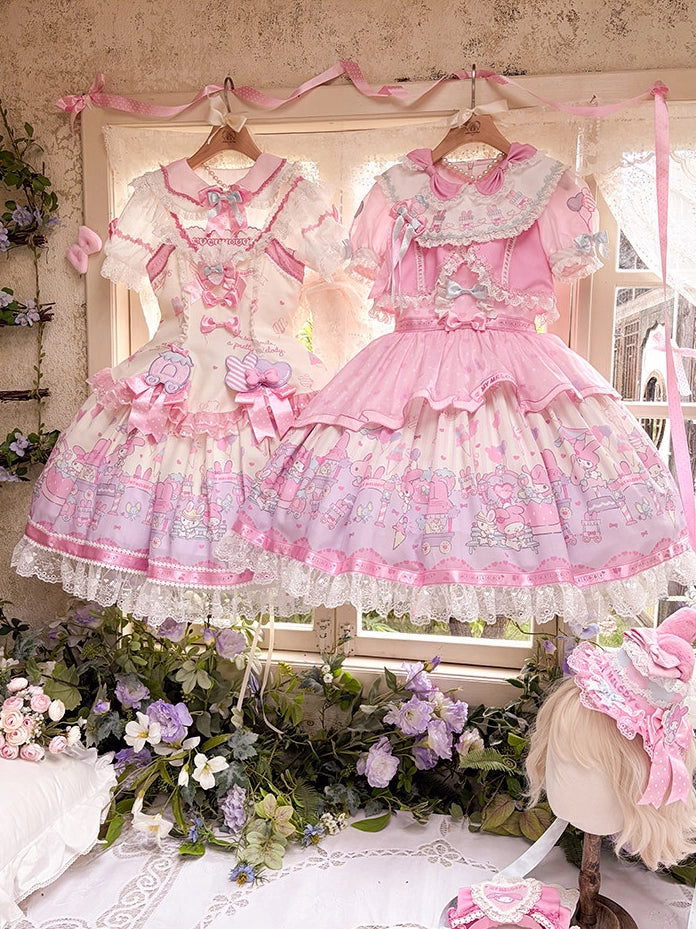 Sanrio Collaboration Series My Melody Park Fake Two-Piece OP Dress