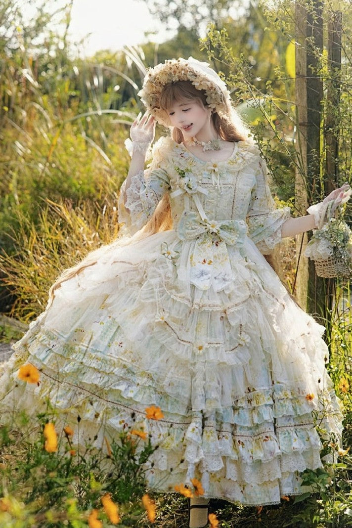 Little Daisy Lolita Elegant Classic OP Dress