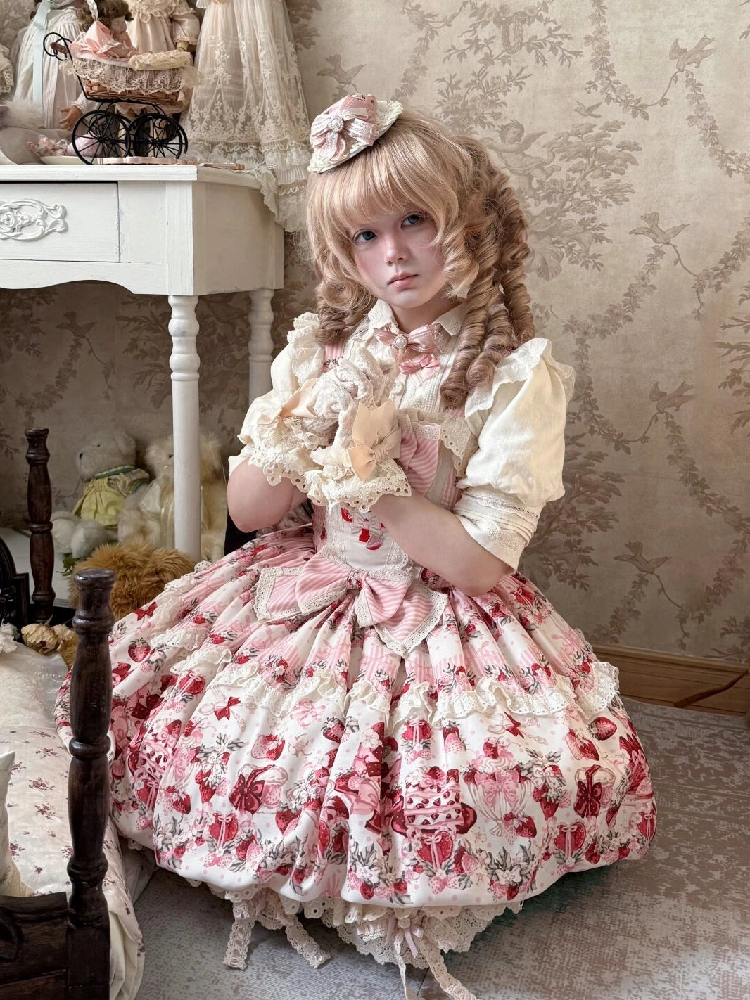Strawberry Concerto Original Sweet Elegant Bud Shape Lolita JSK Dress