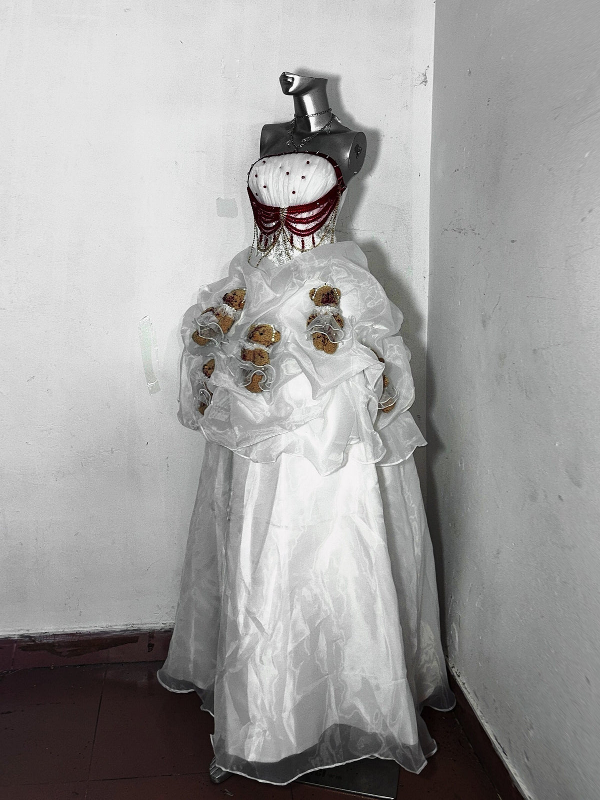 Honey & Rose Gothic Jellyfish-shaped Dress with Bear Motif