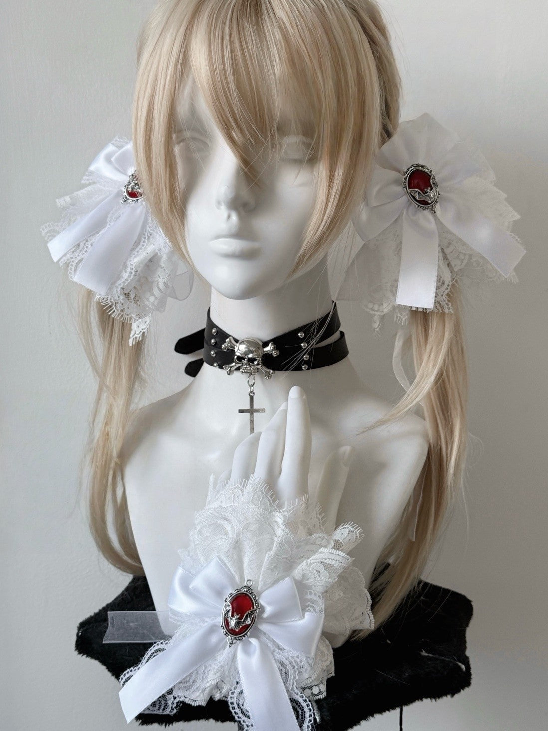 Lolita Y2K Lace Bow Hair Clips/Arm Sleeves