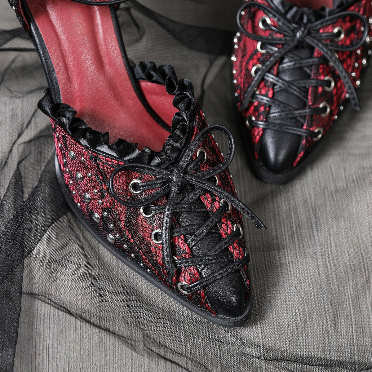 Night Baroness Gothic Pointed Toe Heels