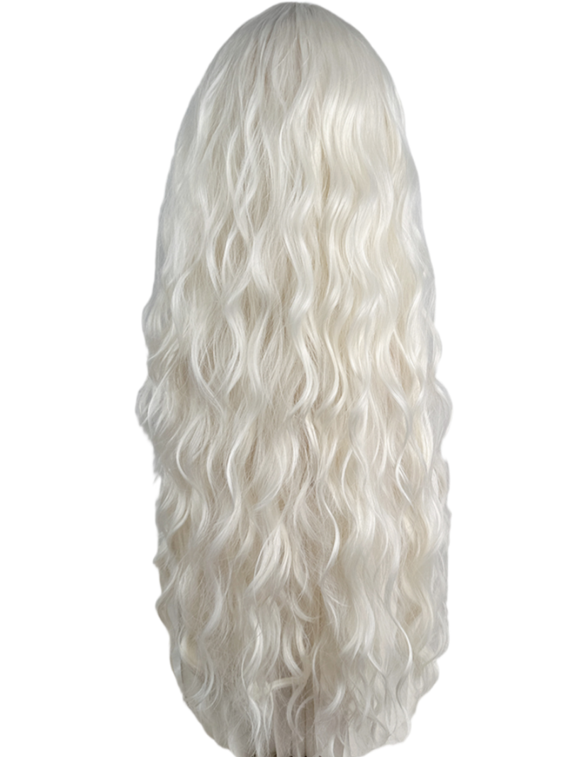 Long Curly Platinum Blonde Fairy Classic Wig LE7005