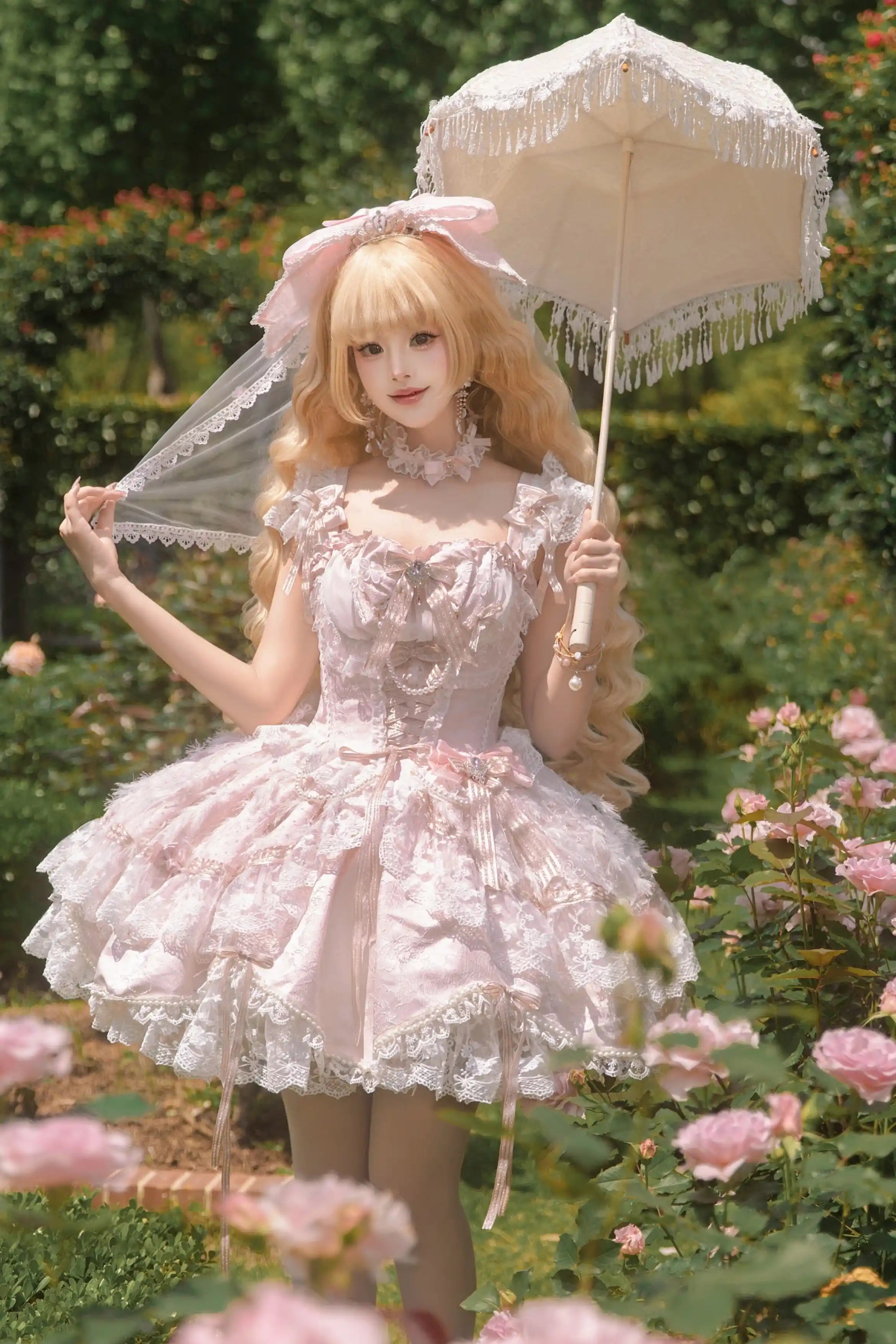 Anna's Ball Light Pink Classic Ballet Lolita JSK