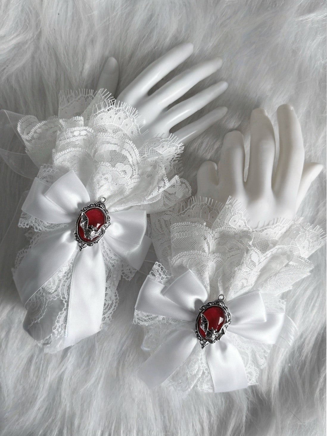 Lolita Y2K Lace Bow Hair Clips/Arm Sleeves