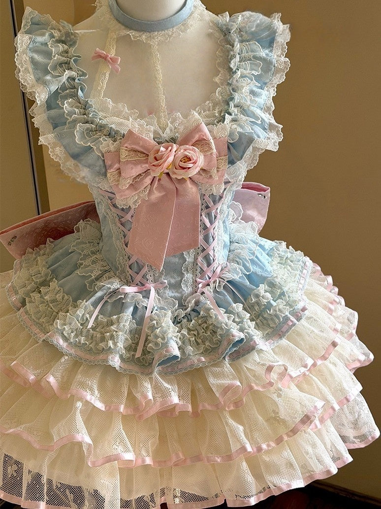 Cupid's Floral Whisper Fairycore Dress