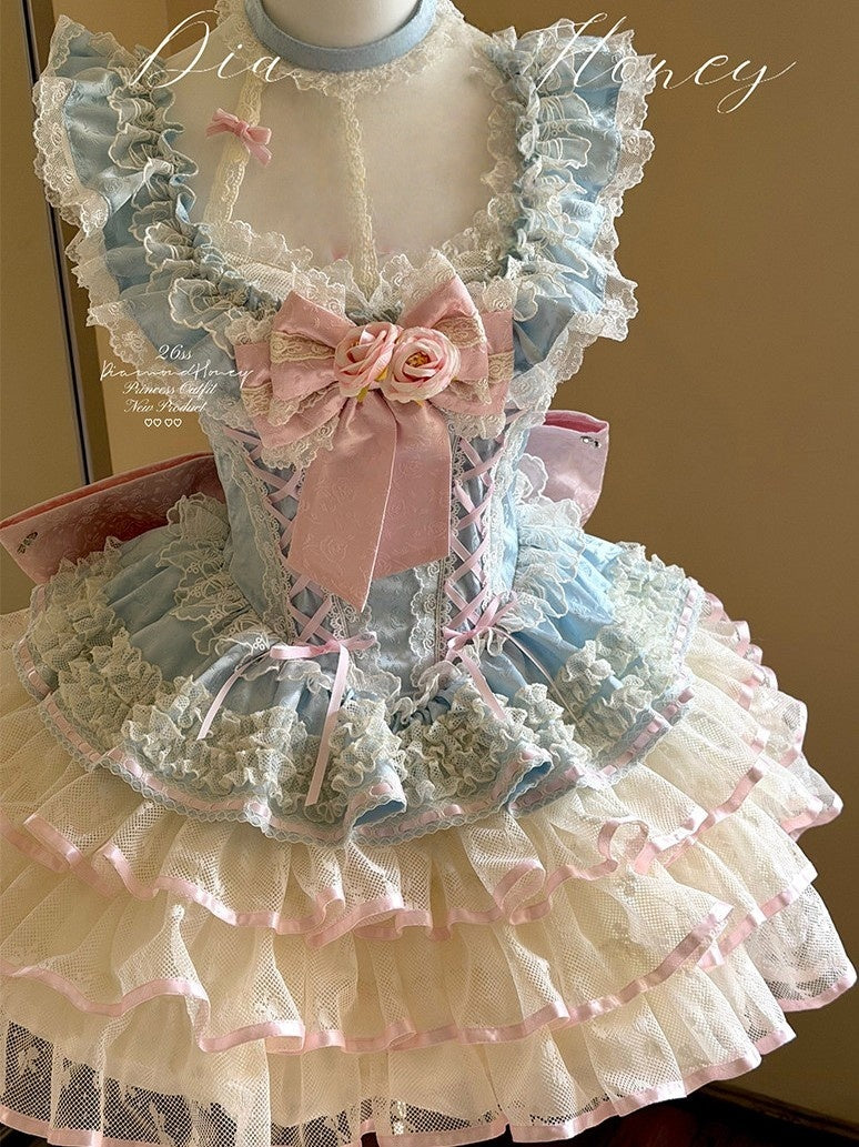 Cupid's Floral Whisper Fairycore Dress