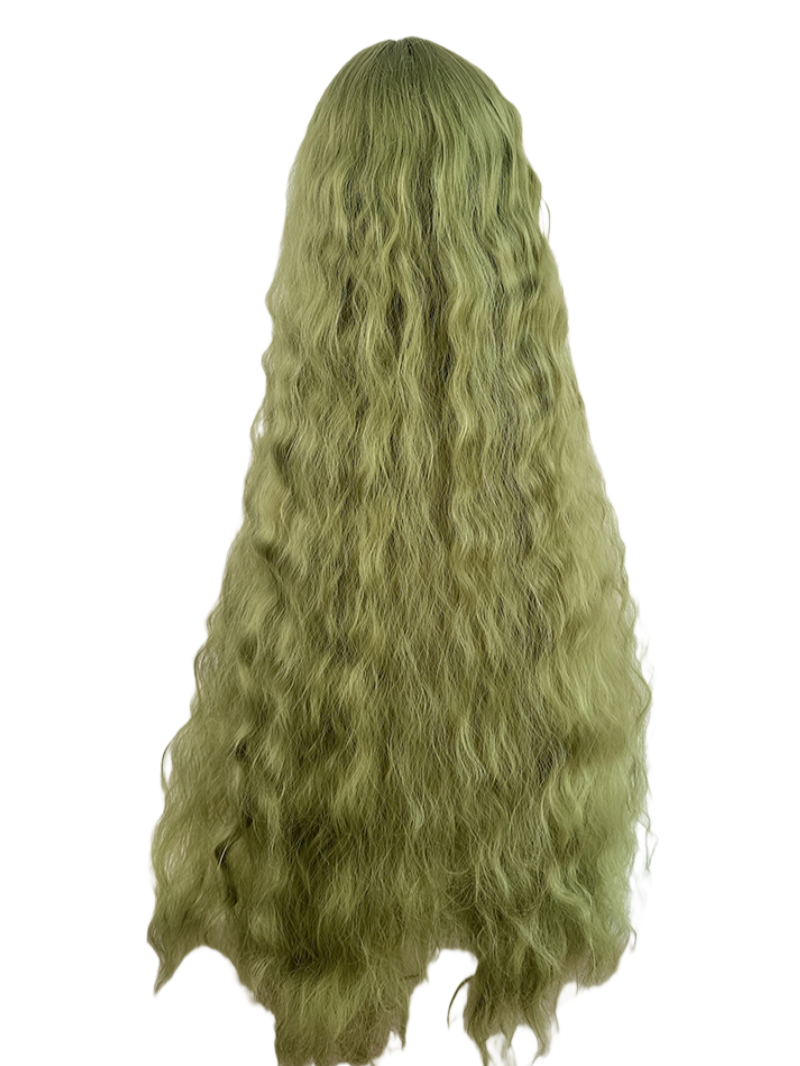 Long Curly Fairy Classic Green Wig LE7006