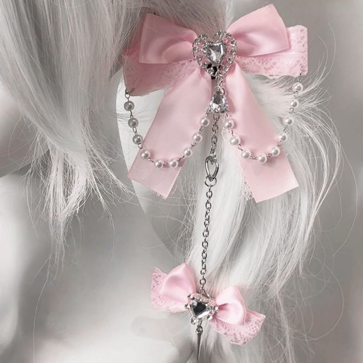 Lolita Kawaii Lace Bow Hair Clip