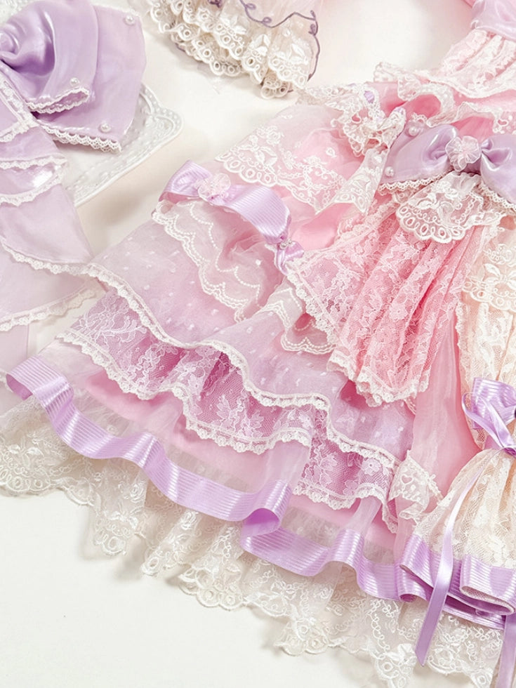 Sanrio Collaboration Series My Melody Dancing Lolita Curtain OP Dress