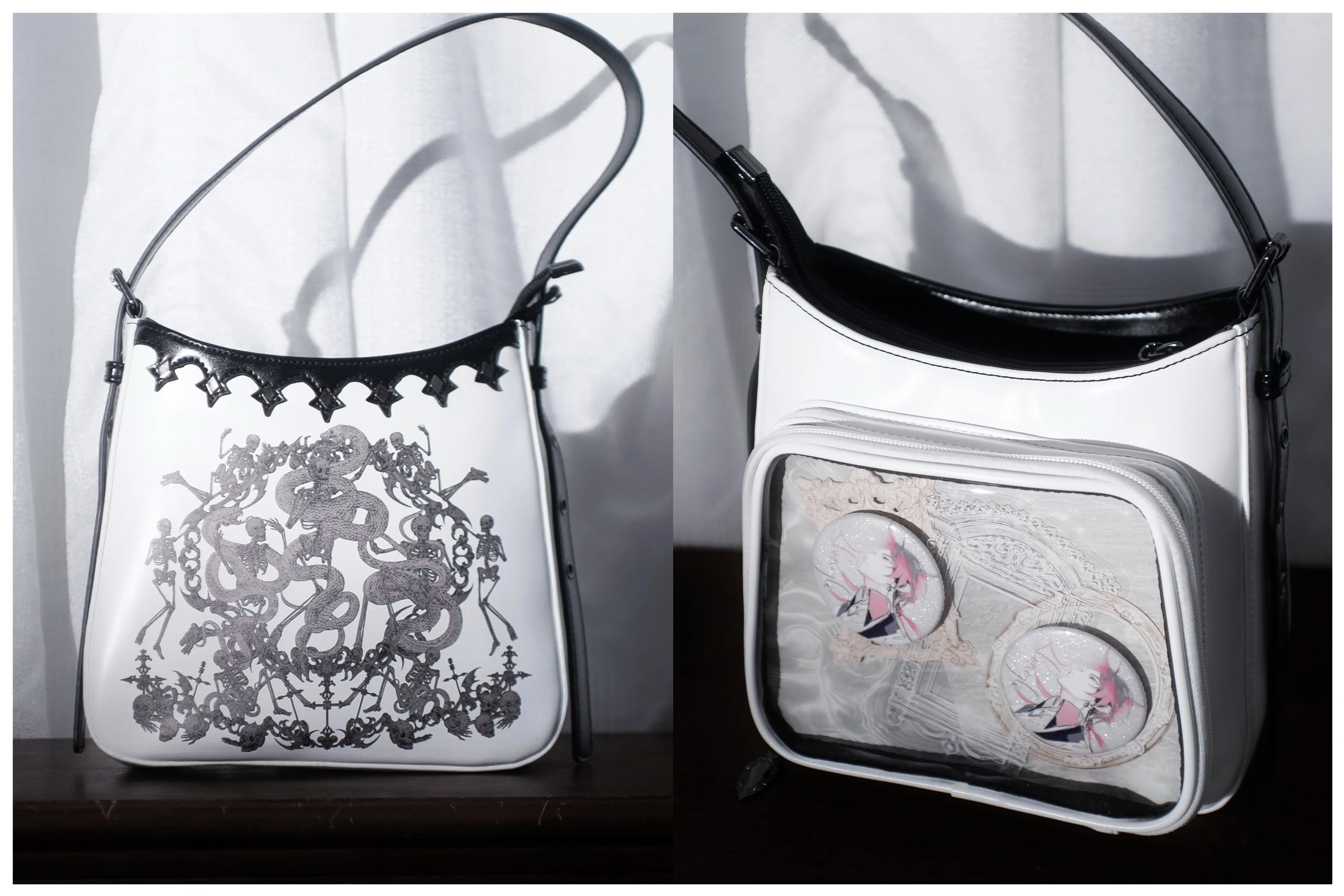 Snake Bone Hell Gothic Mini Ita Underarm Shoulder Bag