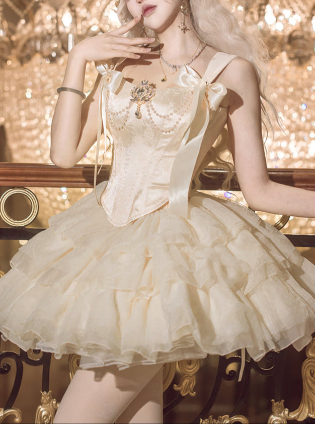 Lolita Elegant Birthday Ballet Style Corset Dress LC1005