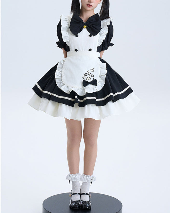 Lolita Kawaii Puppy Print OP Maid Dress LE1043