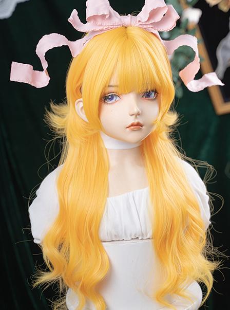 Y2K Golden Jellyfish Long Wavy Wig LE7016
