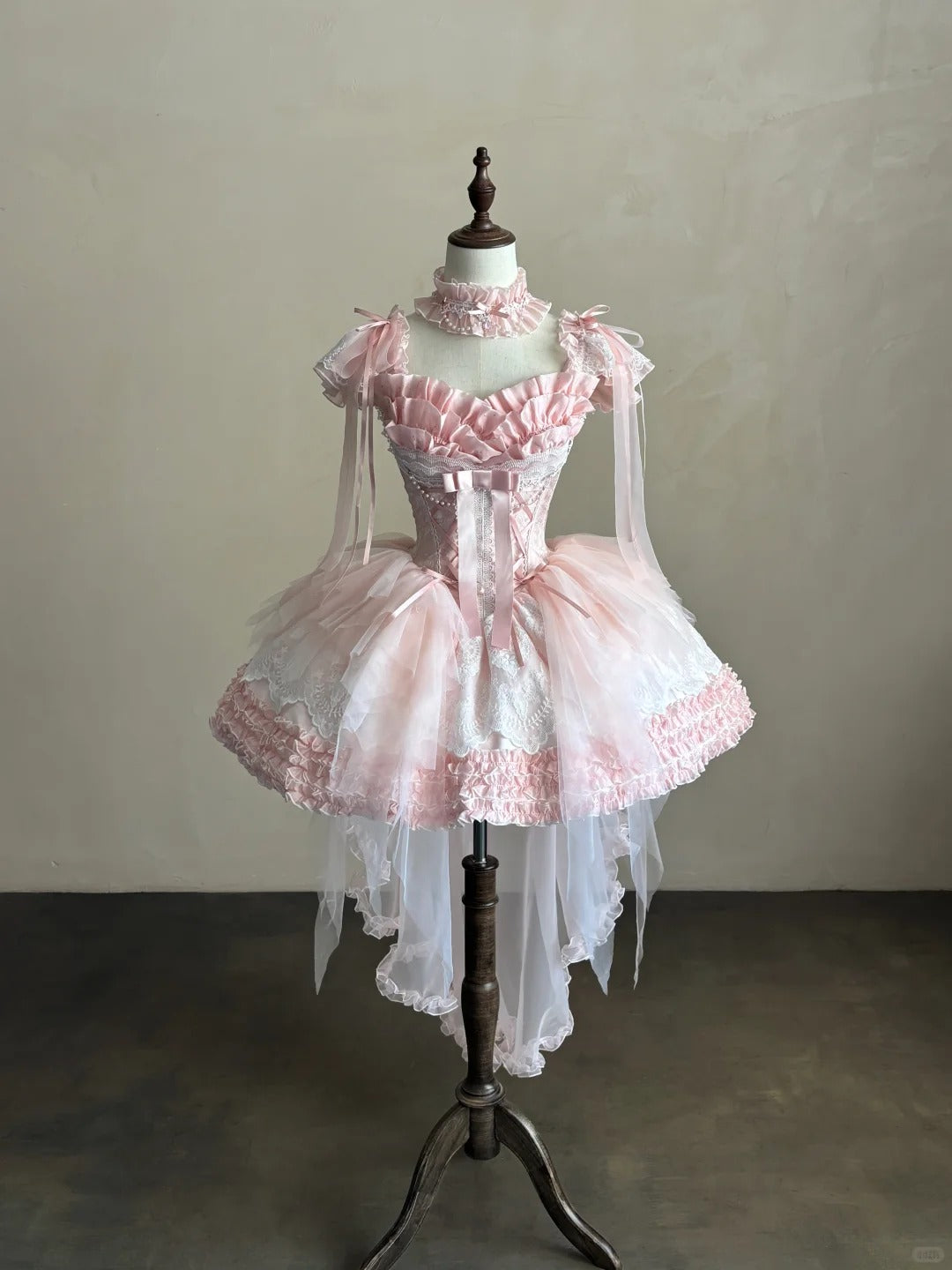 Swan Dance Lolita Sweet Ballet Pink & Black JSK Set