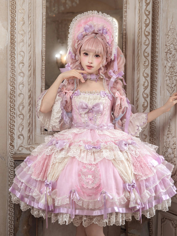 Sanrio Collaboration Series My Melody Dancing Lolita Curtain OP Dress