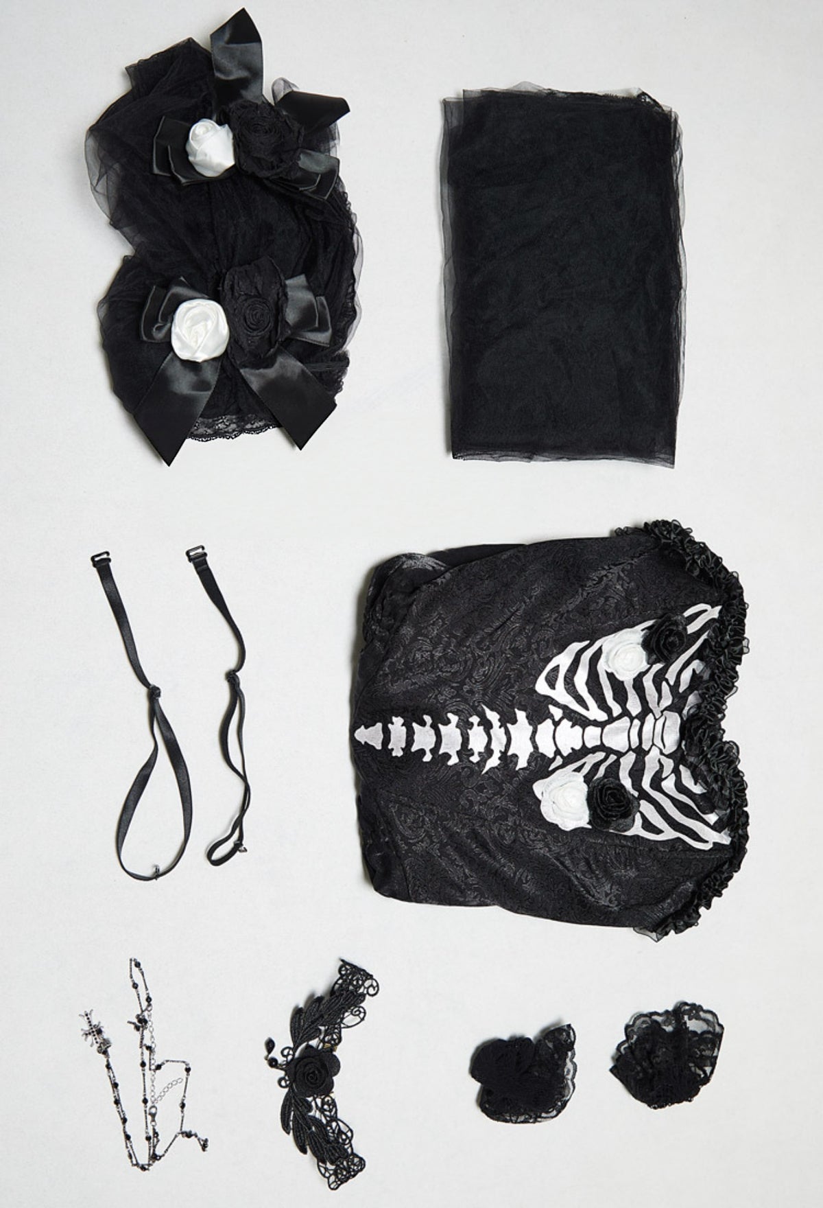 Metal Rose Gothic Dark Halloween Cosplay Costume