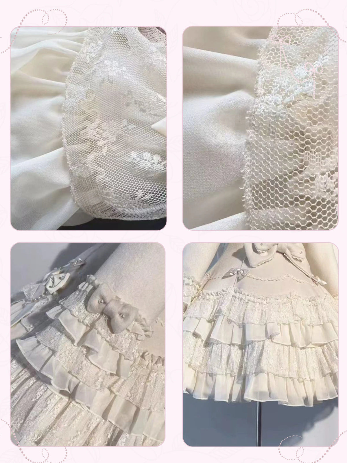 Pearl Petal Lolita Original Autumn & Winter Apricot Outer Coat