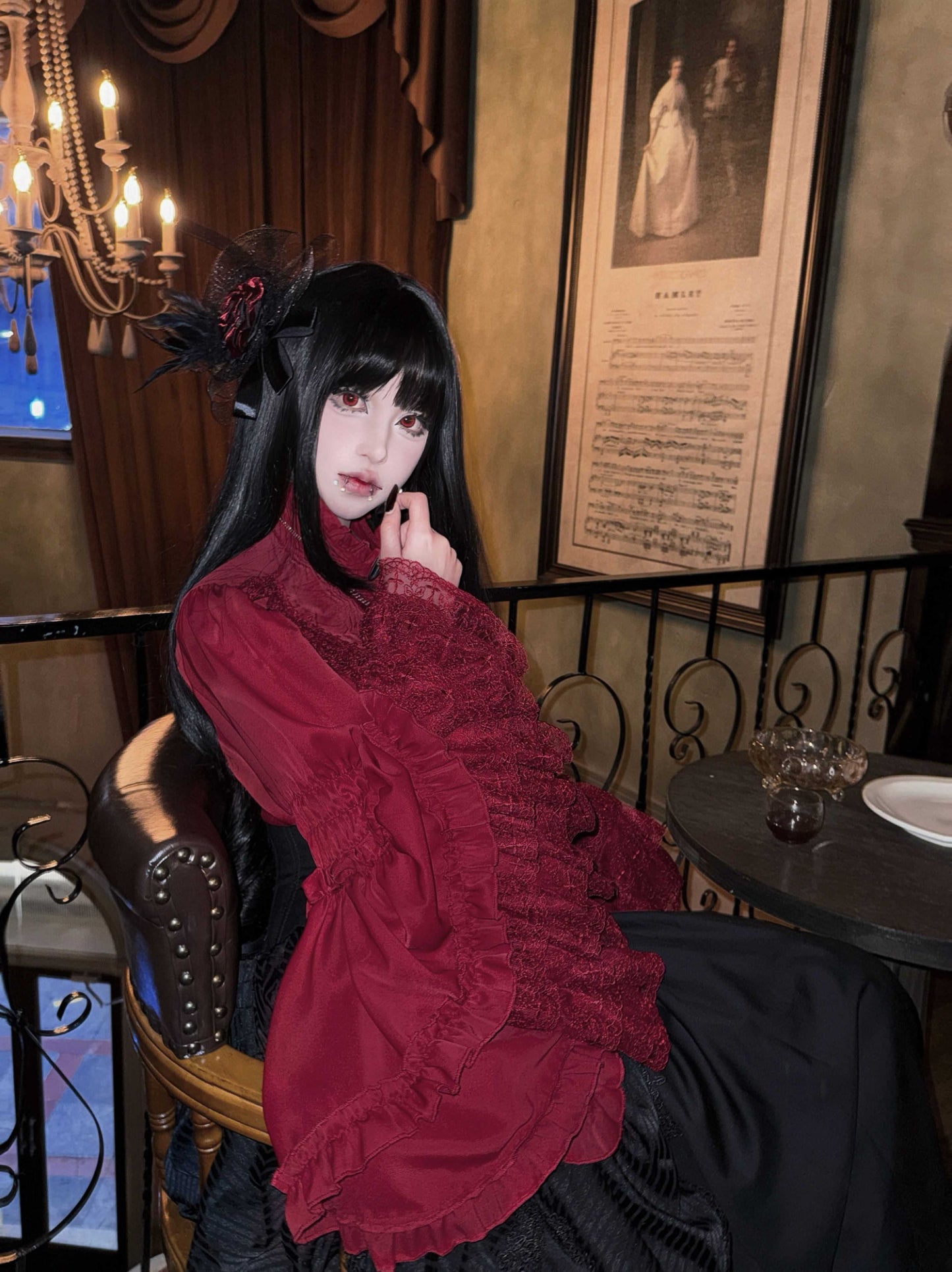 Lolita Gothic Vintage Hime Sleeve Blouse LE1013