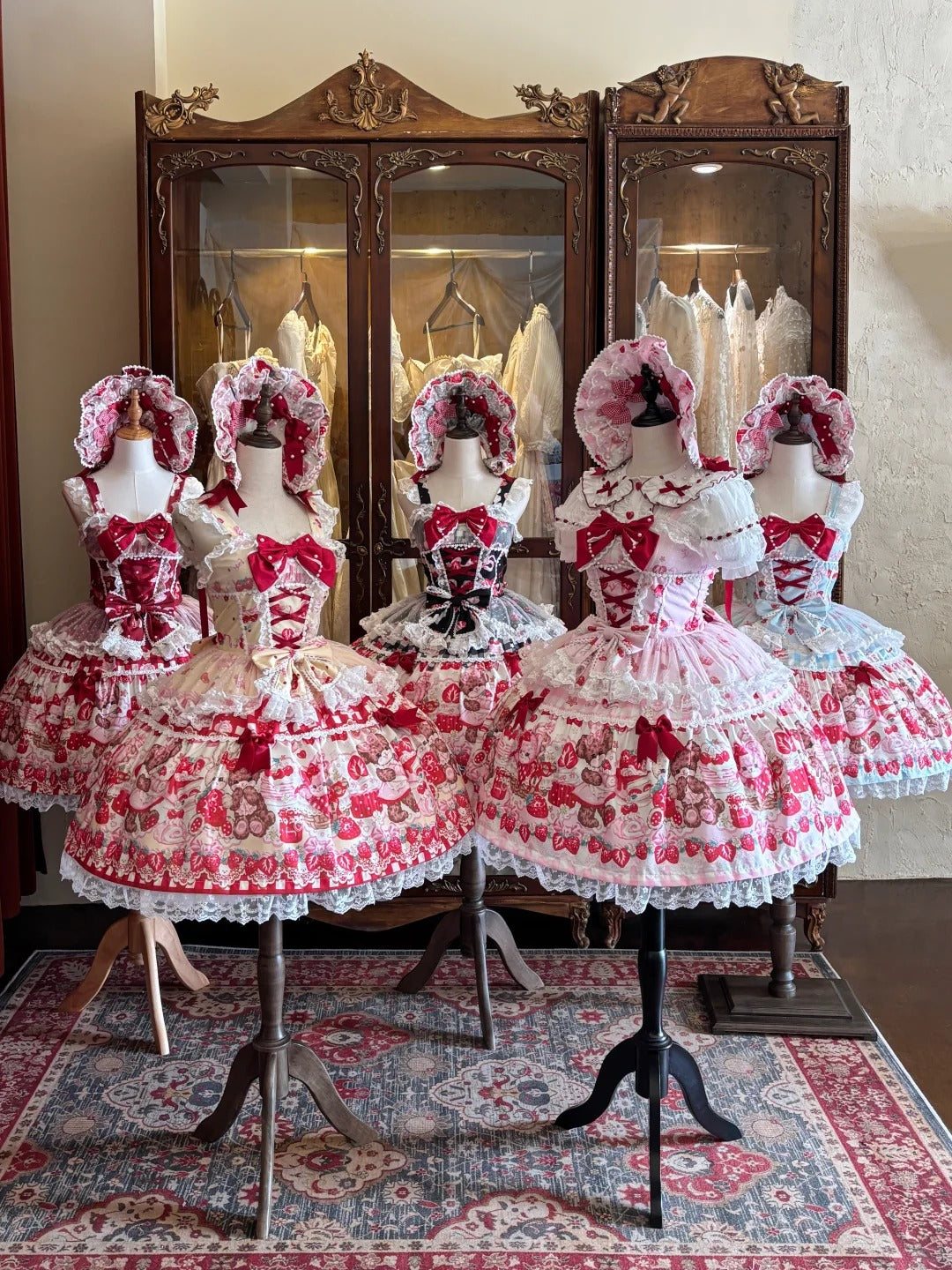 Sweet Berry Rabbit Bear Long Sleeve Sweet Lolita OP Dress