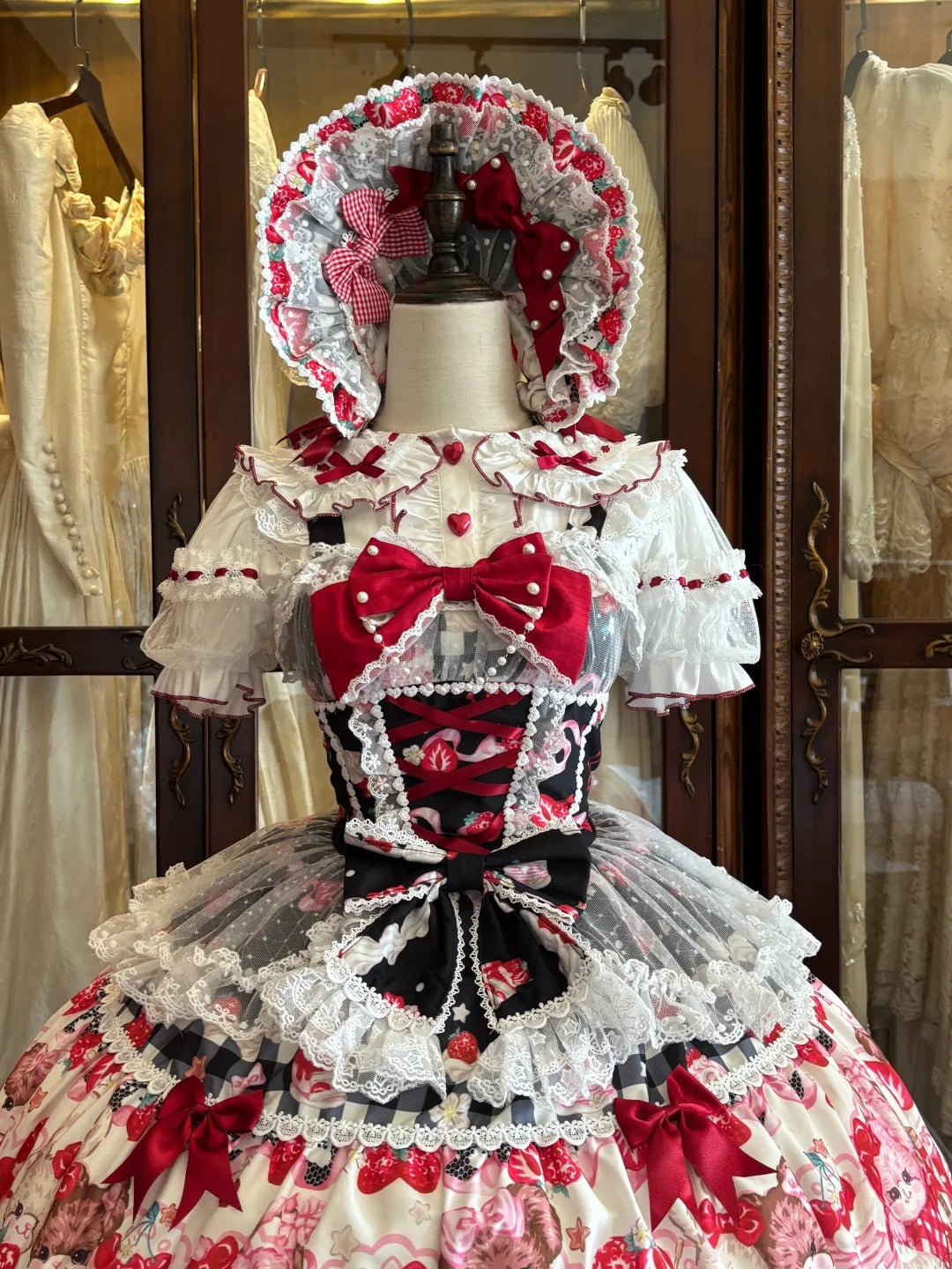 Sweet Berry Rabbit Bear Long Sleeve Sweet Lolita OP Dress