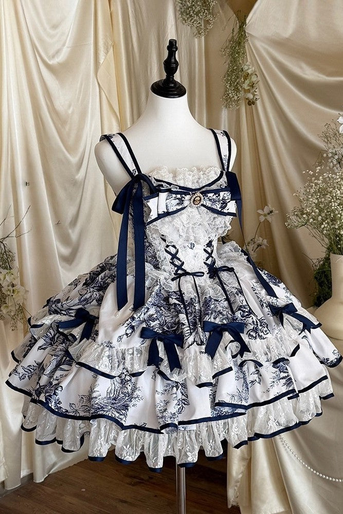 Dream in Porcelain Blue & White Porcelain Dress