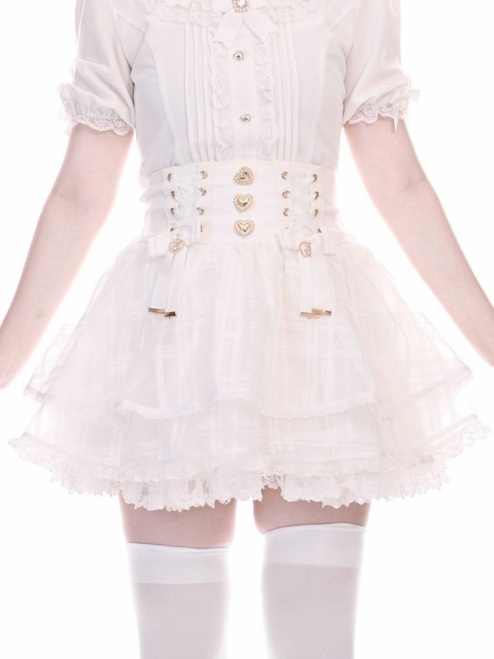 Lolita Seisokei Organza Lace-up Skirt LR1004