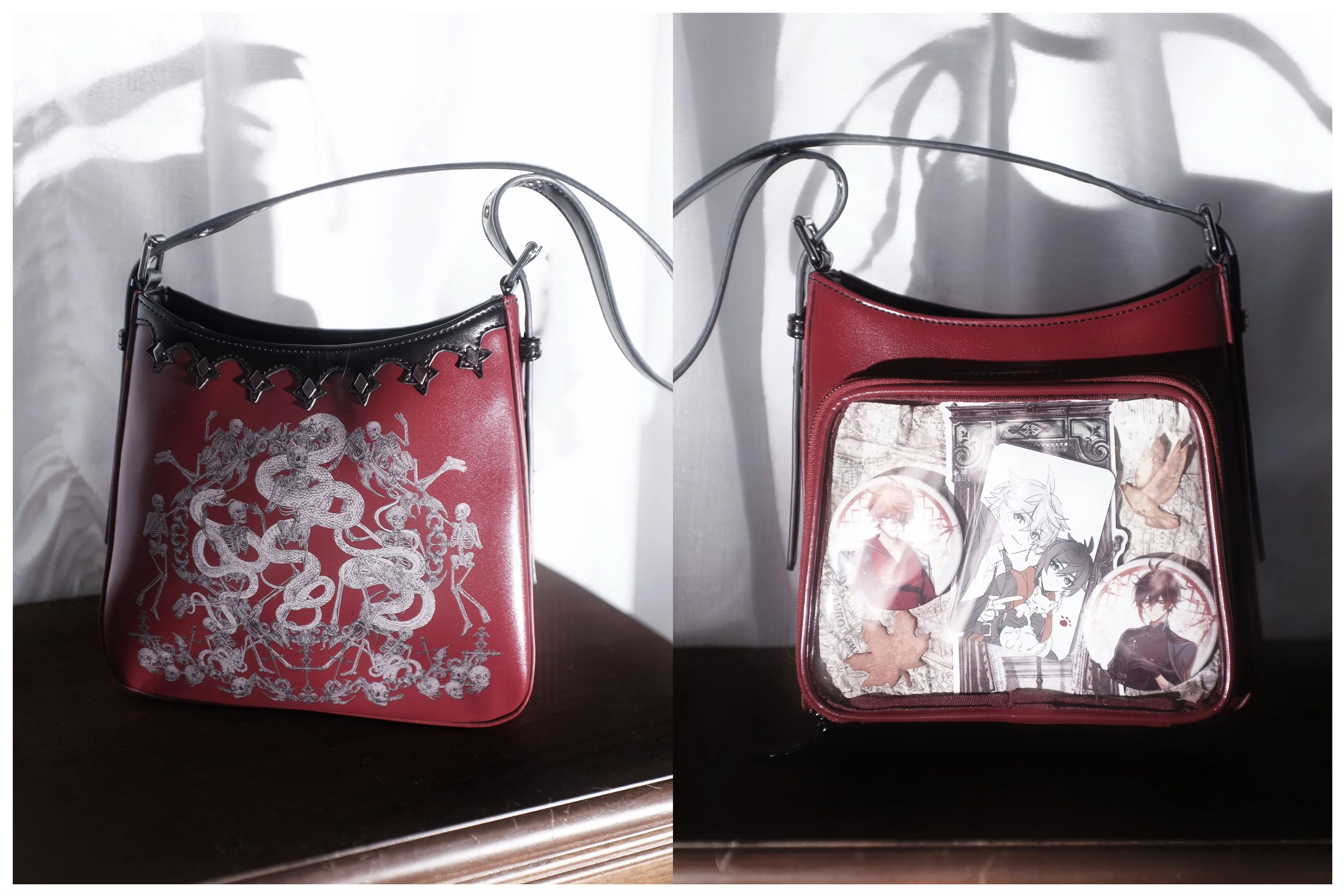 Snake Bone Hell Gothic Mini Ita Underarm Shoulder Bag