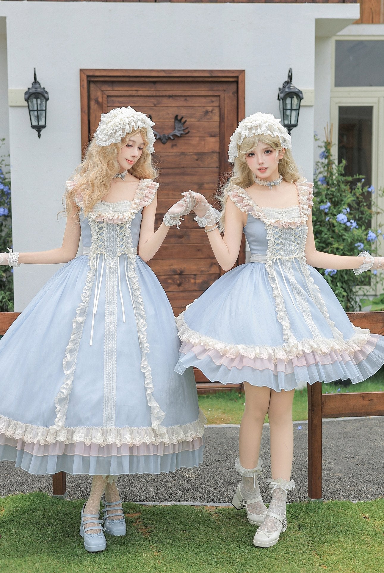 Island Diary Blue Romantic Flutter Sleeve Lolita JSK Dress