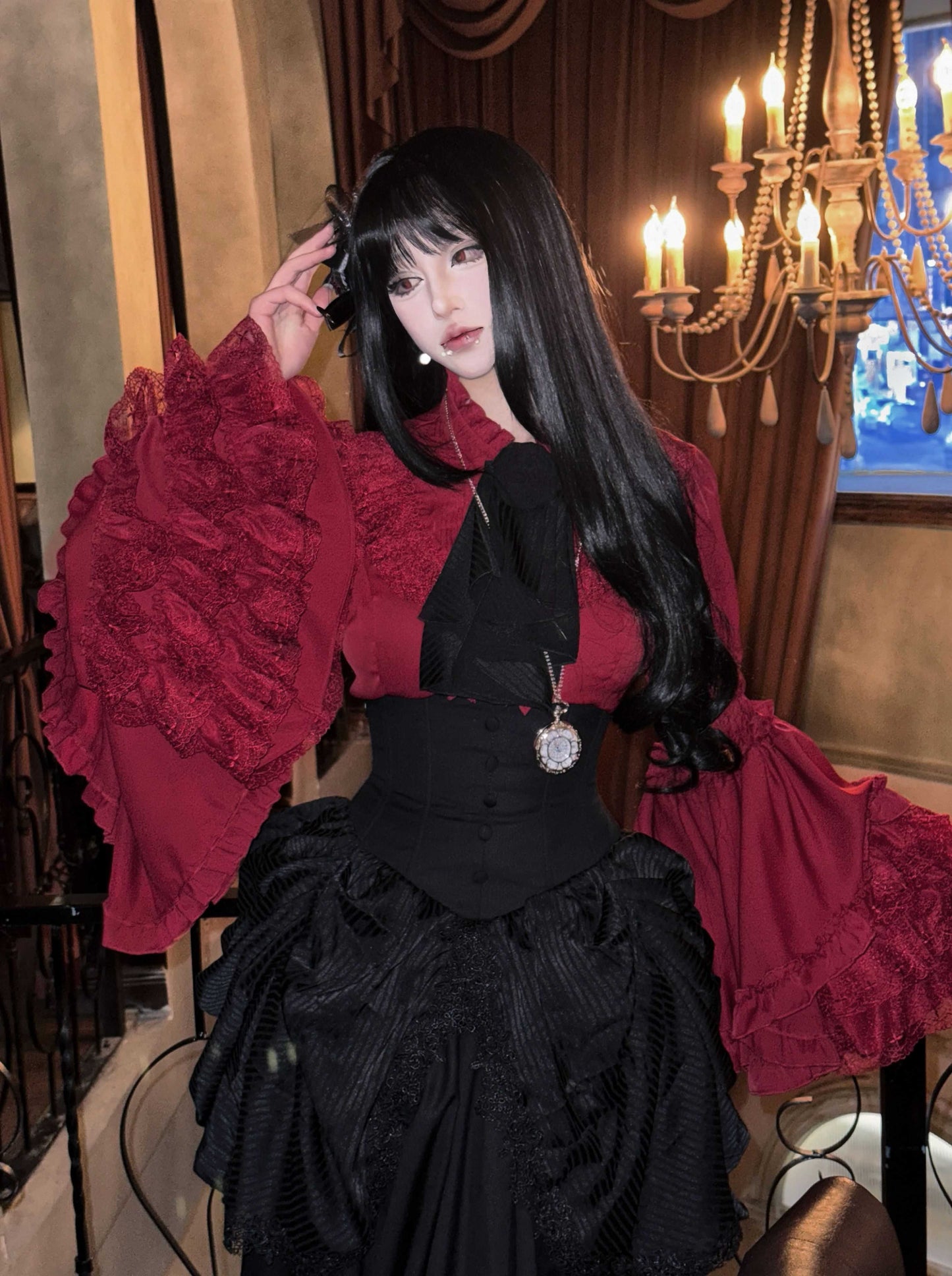 Lolita Gothic Vintage Hime Sleeve Blouse LE1013