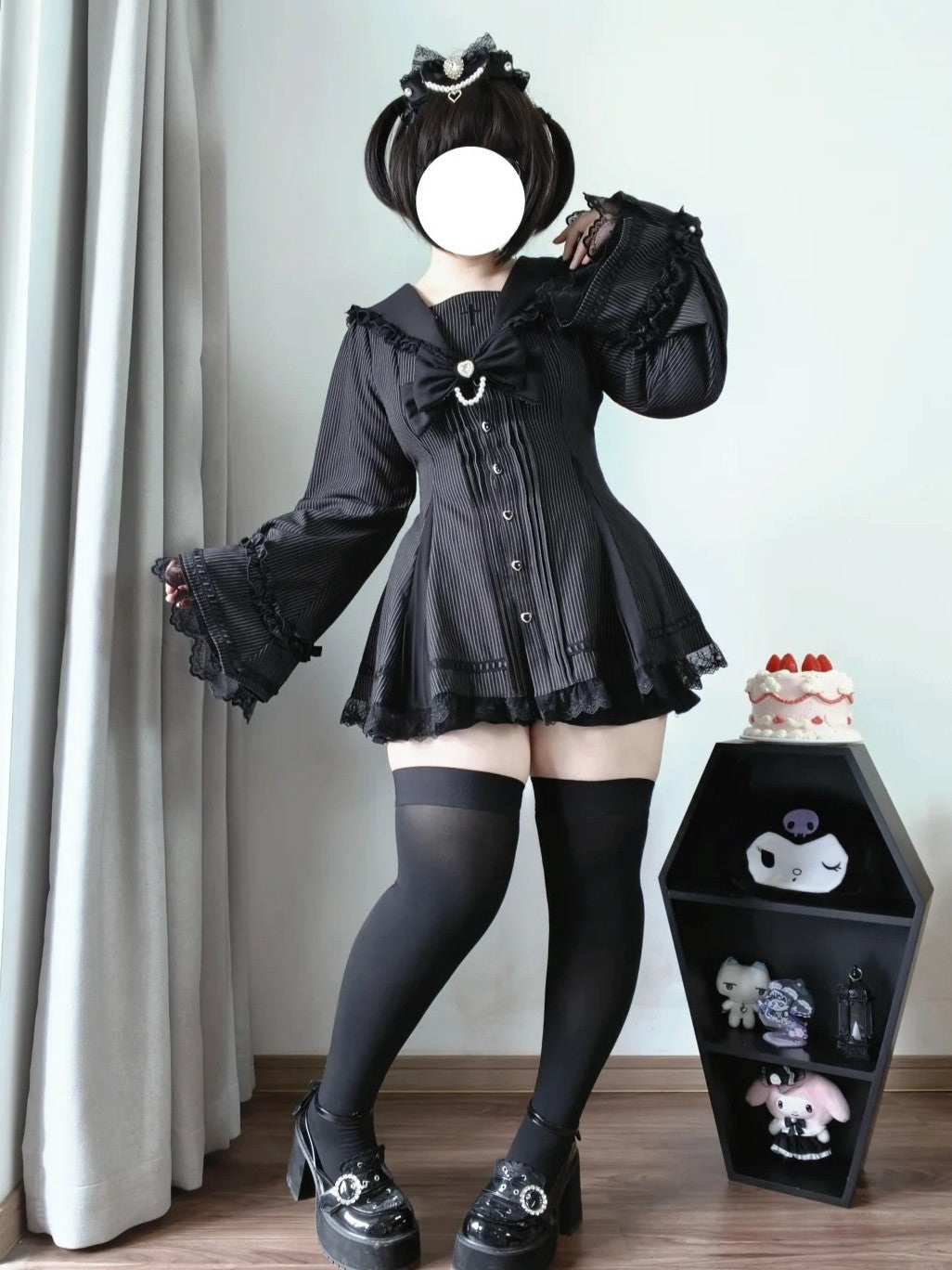 Night Prayer Hime Sleeve Lace Coordinate Outfit Set