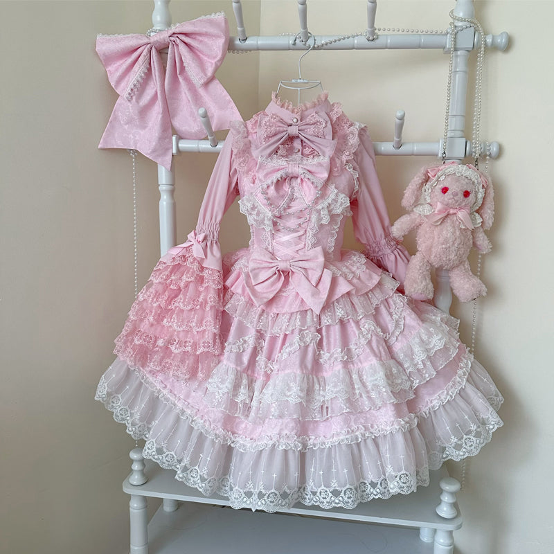Lolita Sweet Vintage Lace JSK Dress LS1006