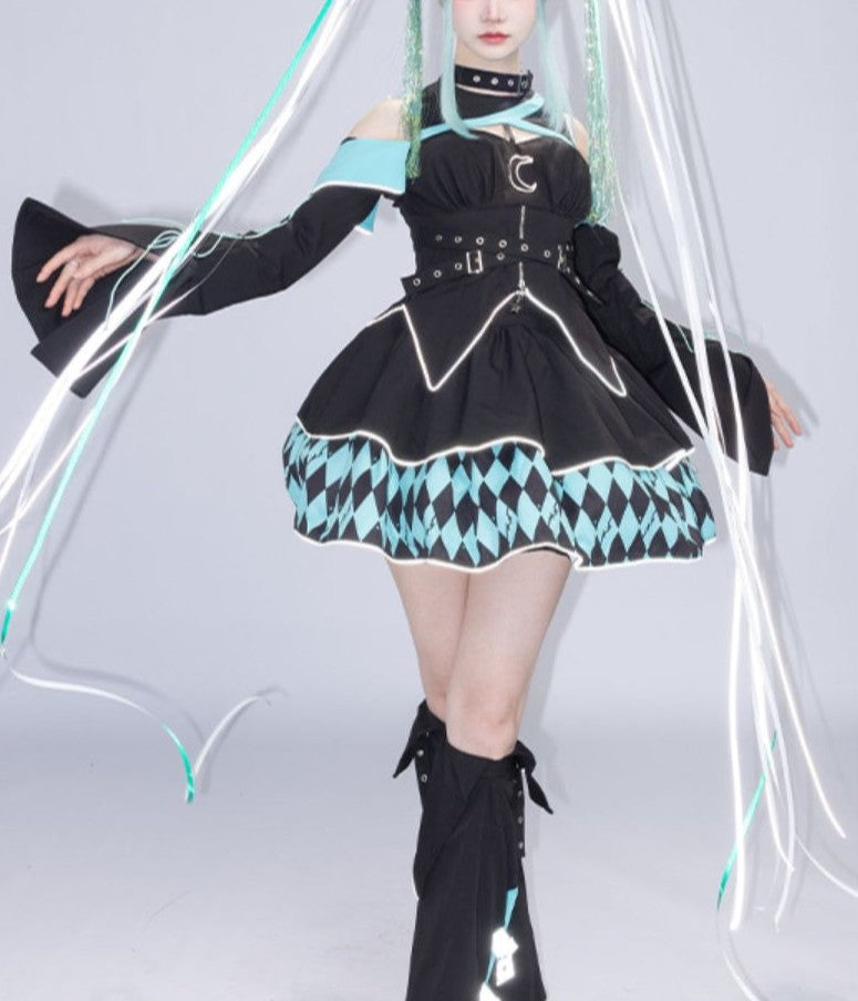 Lolita Reflective Goth Magical Girl Deluxe Full Set LG1056